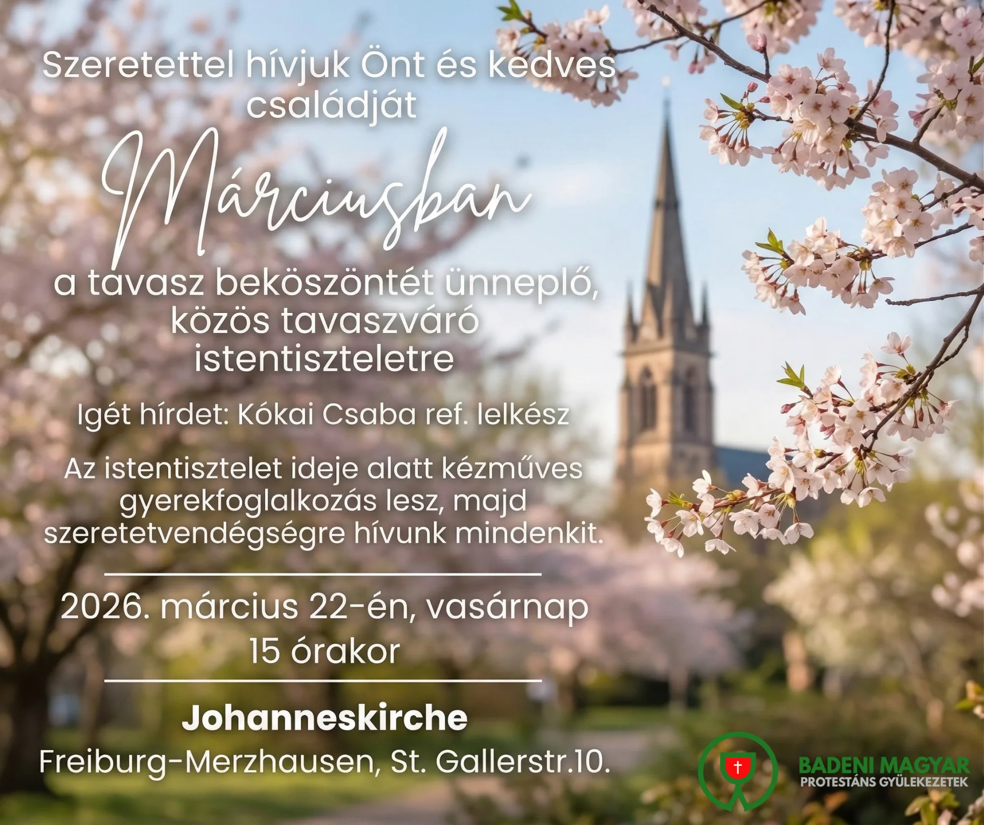 Tavaszváró istentisztelet