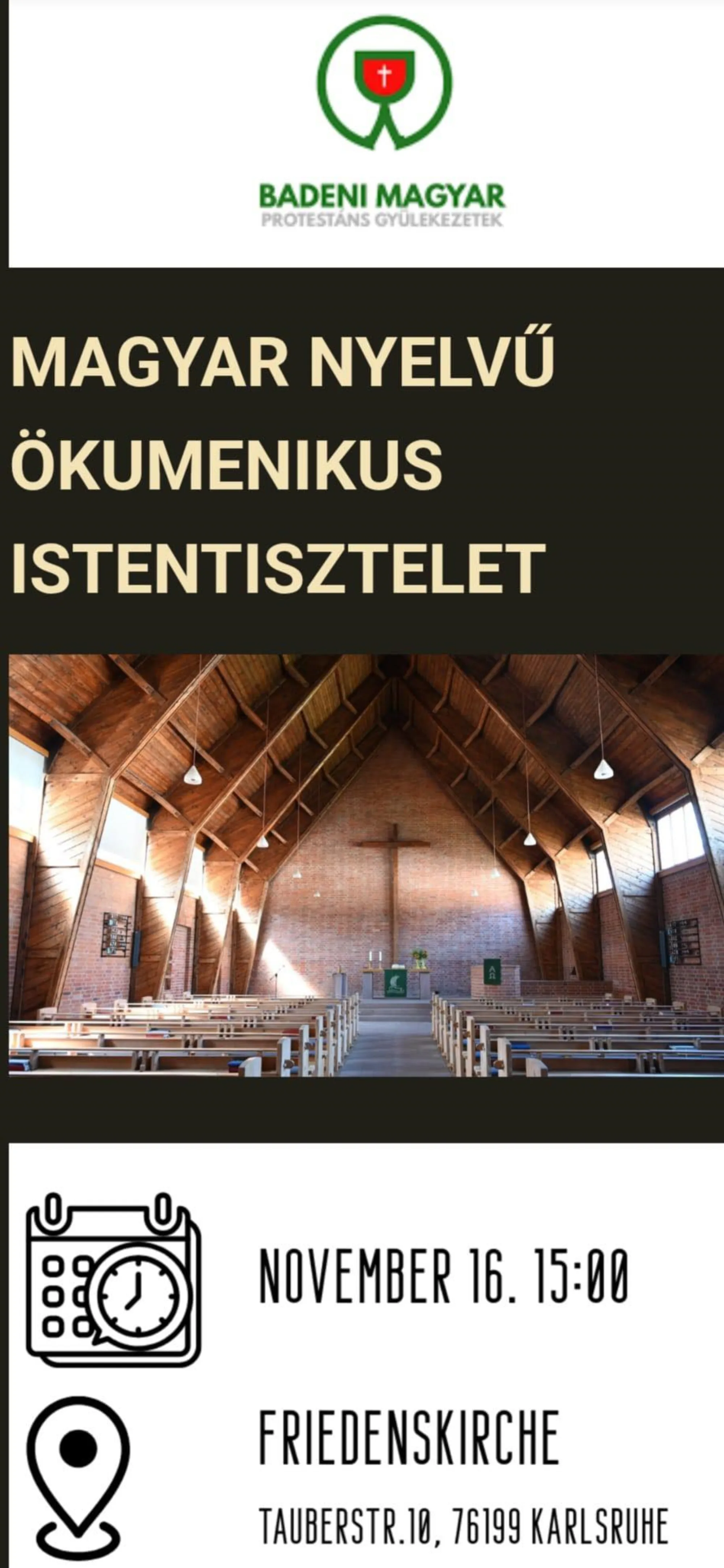 Magyar nyelvű ökumenikus istentisztelet